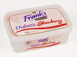 Diabetic Strawberry Swirl Ice Cream